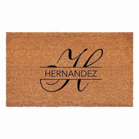 Calloway Mills Personalized Door Mat, Black, Natural, 30 in W x 48 in L 110843048